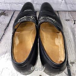 Gucci Horse Bit Men's 12.5 Vintage Black Made in Italy Leather Loafers 353016