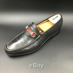 Gucci Horse Bit, Vintage Web, Black Elegant Leather Loafers, Mint Condition