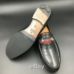 Gucci Horse Bit, Vintage Web, Black Elegant Leather Loafers, Mint Condition