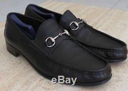Gucci Mens Vintage Horse Bit Black Leather Loafers / Shoes / Men Sz 14 Med