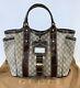 Gucci Vanity Tote Shopper Bag GG Monogram Canvas Patent Leather Handbag 203517