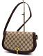 Gucci Vintage Bag Shoulder Bag Purse Horsebit Buckle GG Supreme Brown Authentic