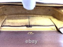 Gucci Vintage Bag Shoulder Bag Purse Horsebit Buckle GG Supreme Brown Authentic