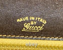 Gucci Vintage Bag Shoulder Bag Purse Horsebit Buckle GG Supreme Brown Authentic