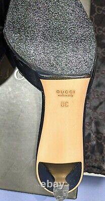 Gucci Vintage Black Leather Horse Bit Mule Heels Restored 2 Orig Dust Bags Box