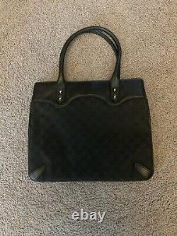 Gucci Vintage Jackie Horse Bit Monogram Shoulder Tote Bag Purse Handbag