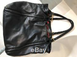 Gucci Vintage Large Black Hobo Gg Bag Shoulder Purse Authentic
