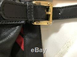 Gucci Vintage Large Black Hobo Gg Bag Shoulder Purse Authentic