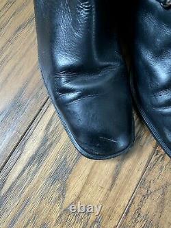Gucci Vintage Tom Ford Era 90s Black Leather Horse-Bit Ankle Boots size 8 B