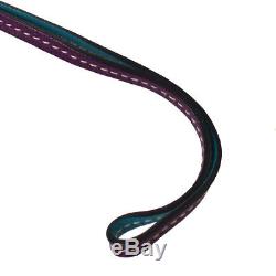 HERMES Vintage Paddock Horse Head Bag Charm Purple Leather Authentic NR12961k