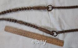 HORSEHAIR / HORSE HAIR HEADSTALL Romel leather REINS Vintage BIT As Is