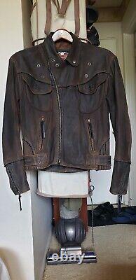 Harley Davidson Vintage Motorcycle Leather Jacket