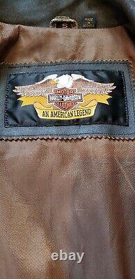 Harley Davidson Vintage Motorcycle Leather Jacket