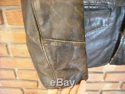Harley Davidson vintage 4 pocket 40-50s horse hair leather jacket bobber chopper