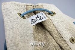 Hermes Canvas Feedbag with Blue Leather Strap Vintage Horse Feed Bag, 9