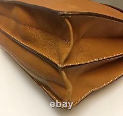 Hermès Vintage Kelly Depeche Brown Leather Document Holder Business Bag 15x11x5