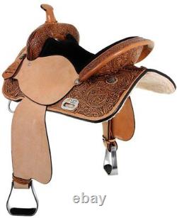 High Horse by Circle Y 14 Mansfield Barrel Saddle Wide Tree Tooled 6221-2406-05