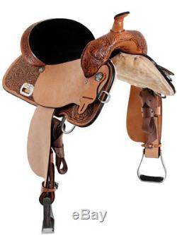 High Horse by Circle Y 16 Mansfield Barrel Saddle Wide Tree Tooled 6221-2606-05