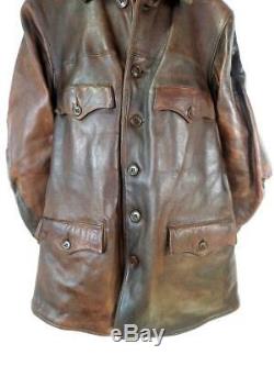 Horse Hide Leather Jacket Men Coat 20's 1920's Vintage Hercules Rare Collectible