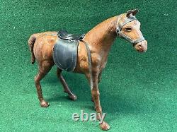 Horse Leather Covered Vintage With Saddle. NICE Large