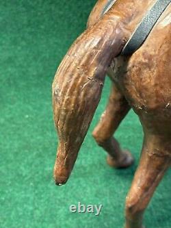 Horse Leather Covered Vintage With Saddle. NICE Large