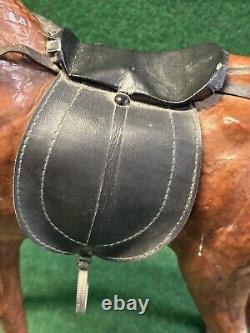 Horse Leather Covered Vintage With Saddle. NICE Large