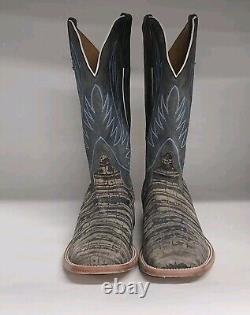 Horse Power 13 Coco Caiman Print Western Boot Grey Mens Size 13D