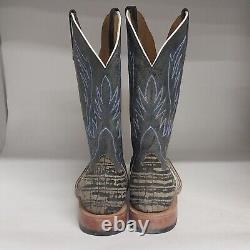 Horse Power 13 Coco Caiman Print Western Boot Grey Mens Size 13D