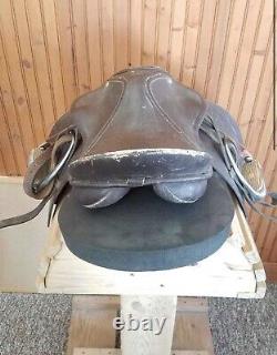 Horse Saddle Vintage 15 Seat 5 Gullet Black Leather