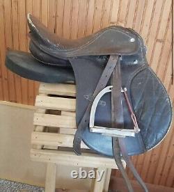 Horse Saddle Vintage 15 Seat 5 Gullet Black Leather