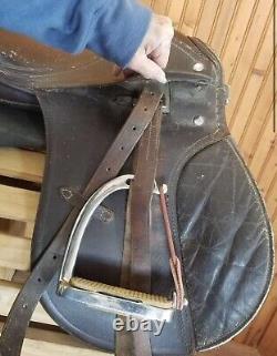 Horse Saddle Vintage 15 Seat 5 Gullet Black Leather