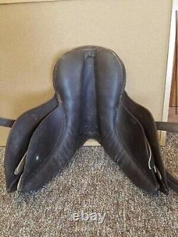 Horse Saddle Vintage 15 Seat 5 Gullet Black Leather