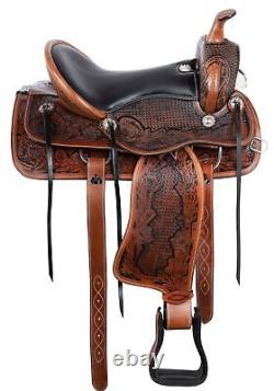 Horse Saddle Western Pleasure Trail Elite Antique Leather Tack 15 16 17 18