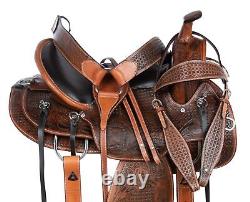 Horse Saddle Western Trail Endurance Custom Antique Leather Tack Set