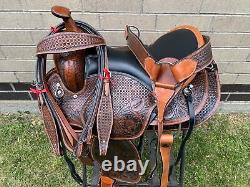 Horse Saddle Western Used Trail Endurance Antique Leather Tack Set 15 16 17 18