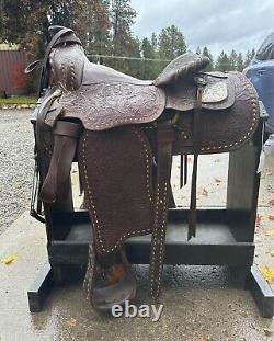 Horse Tack 15 Vintage Buckstitch Western Saddle