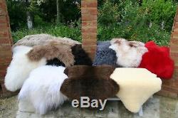 Icelandic Horse Skin Fur Rug Pelt Leather 100%Natural Reindeer Goat Sheepskin