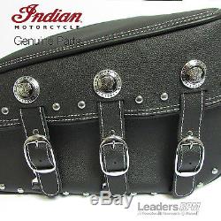 Indian Motorcycle OEM Black Leather Vintage Saddlebags, Dark Horse, N5240007
