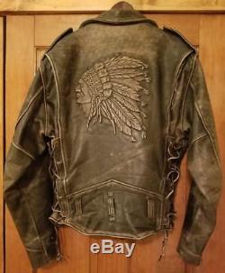Iron Horse Vintage Indian Head Leather Jacket