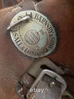 J. A. Barnsby & Sons English Jump All Purpose Horse Saddle Brown Leather Vintage