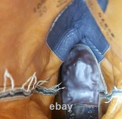 J Chisholm Gray Exotic Wingtip Cowboy Boots Vintage US Handmade Men's 10.5 D