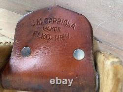 J M Capriola Rawhide Wrapped Western Bell Stirrups Vintage Horse Tack