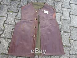 Jerkins Lederweste Horsehide Vest Military True Vintage Army Leather Jerkin #1