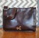 Kalevala Koru Horse Vintage Leather Slim Profile Bag Attaché Case Purse