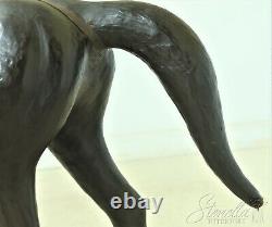 LF54156EC Vintage High Quality Leather Horse Equestrian Statue