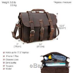 Large Cool Vintage Bull Leather Backpack Saddle Bag Laptop Shoulder Bag Handbag