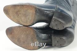 Larry Mahan Knee Hi 18-Inch Cowboy Boots Mules Ear Vintage US Made Women's 8.5