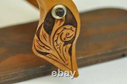 Leather Hand Tooled Handcrafted Western Horse Mini Saddle Vintage Cowboy Cowgirl