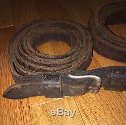 Leather Horse Bridle Reins Silver Buttons Sentinel Butte Saddlery Co. Vintage