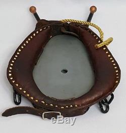 Leather Horse Collar Saddle Mirror Western Ranch Farm Country Decor Vintage